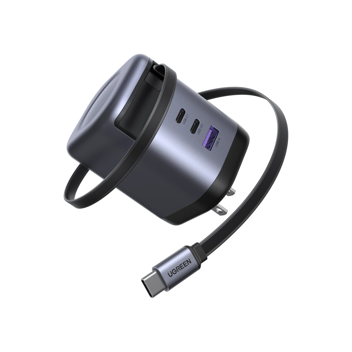 UGREEN Nexode 100W Charger with Retractable USB-C Cable